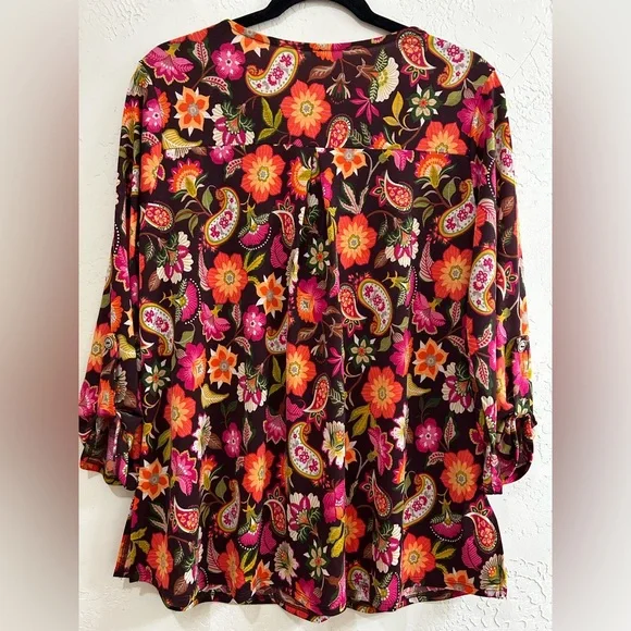 Floral Paisley Blouse - Multicolor - Picture 2 of 7